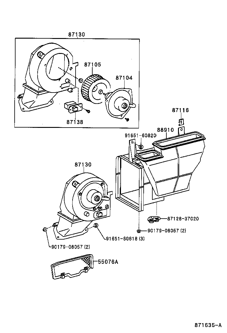  DYNA 150 |  HEATING AIR CONDITIONING HEATER UNIT BLOWER