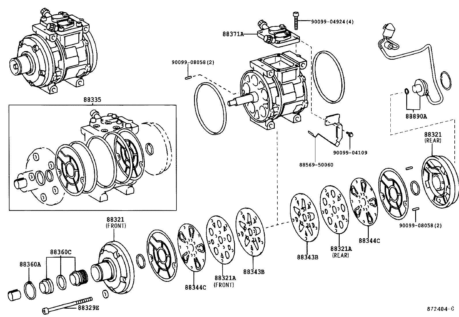  LAND CRUISER 100 |  HEATING AIR CONDITIONING COMPRESSOR