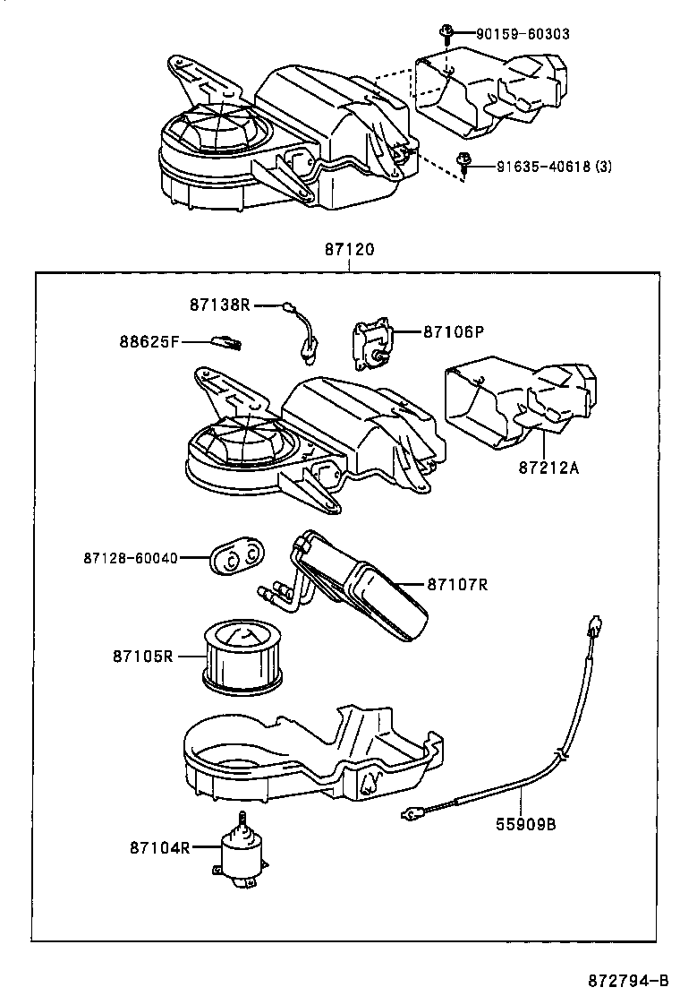  LAND CRUISER 100 |  HEATING AIR CONDITIONING HEATER UNIT BLOWER