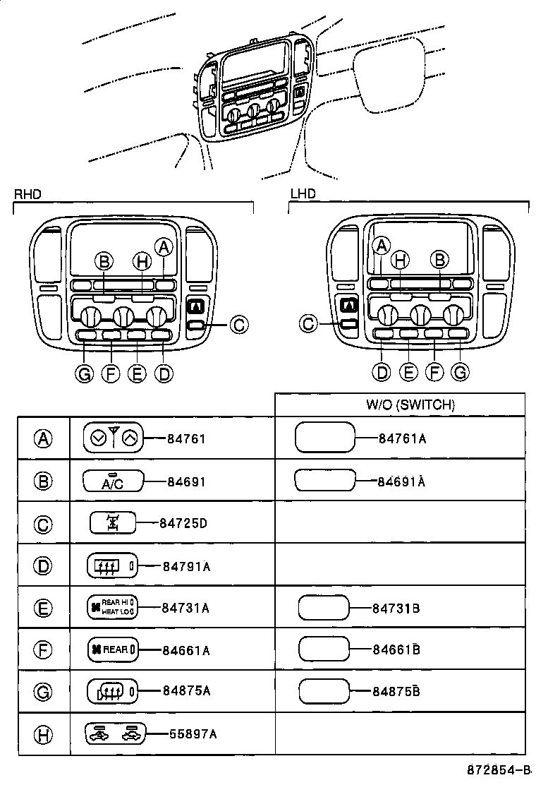  LAND CRUISER 100 |  HEATING AIR CONDITIONING CONTROL AIR DUCT