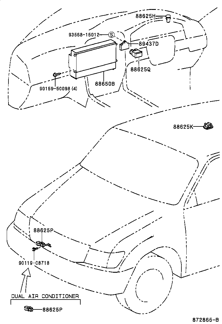  LAND CRUISER 100 |  HEATING AIR CONDITIONING CONTROL AIR DUCT