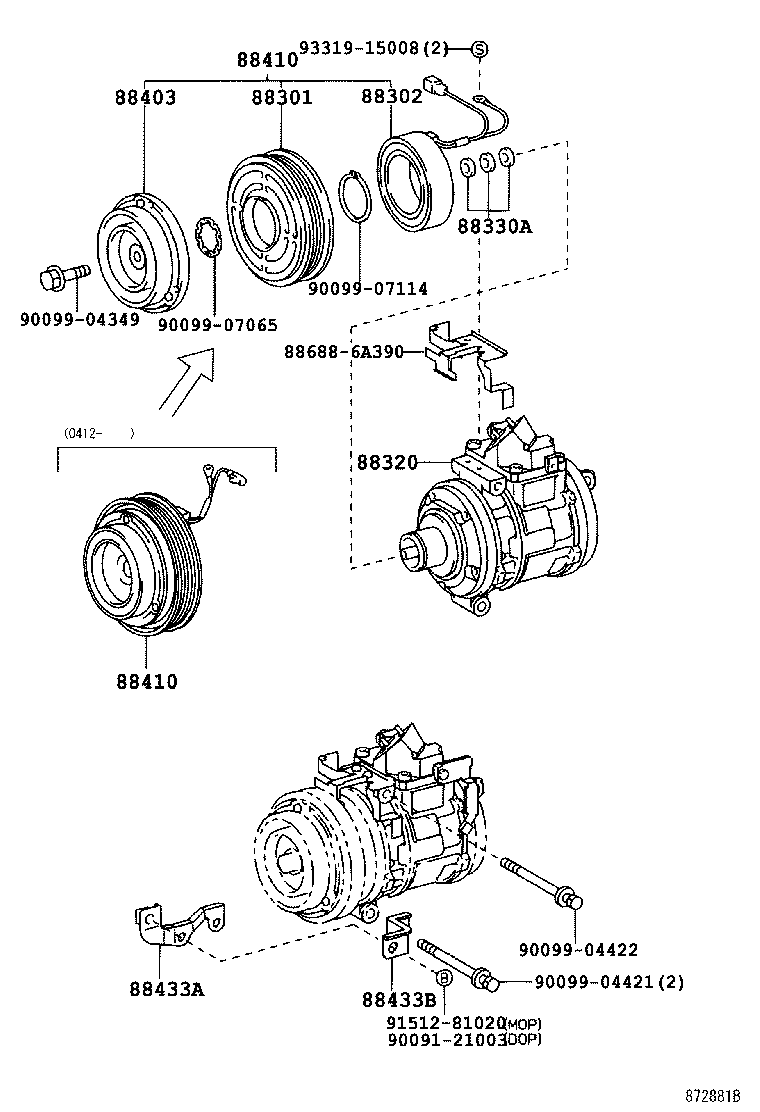  LAND CRUISER 100 |  HEATING AIR CONDITIONING COMPRESSOR