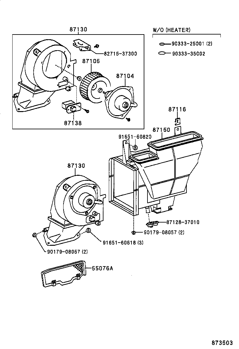  DYNA 150 |  HEATING AIR CONDITIONING HEATER UNIT BLOWER