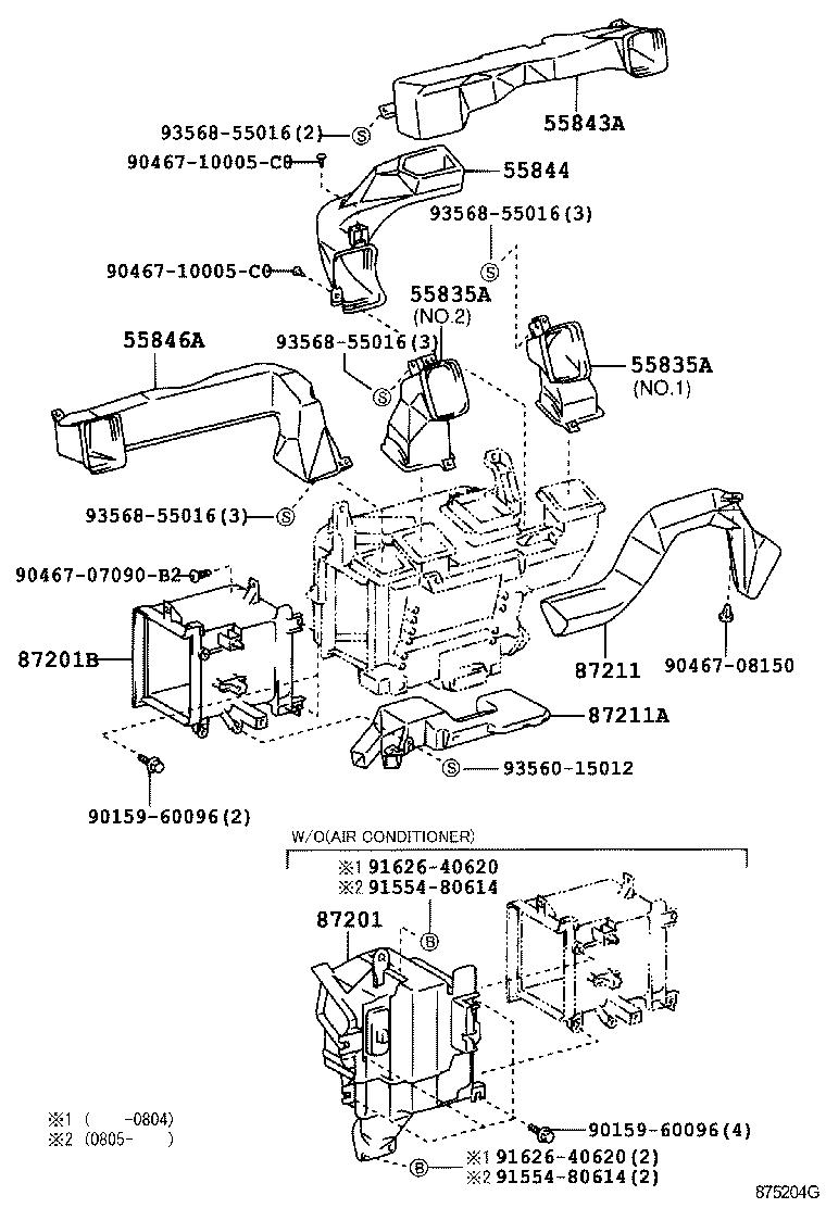  DYNA |  HEATING AIR CONDITIONING CONTROL AIR DUCT