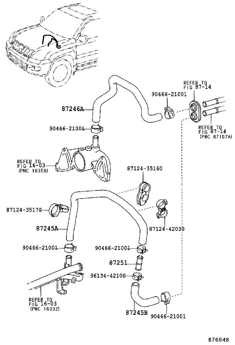  LAND CRUISER 120 |  HEATING AIR CONDITIONING WATER PIPING