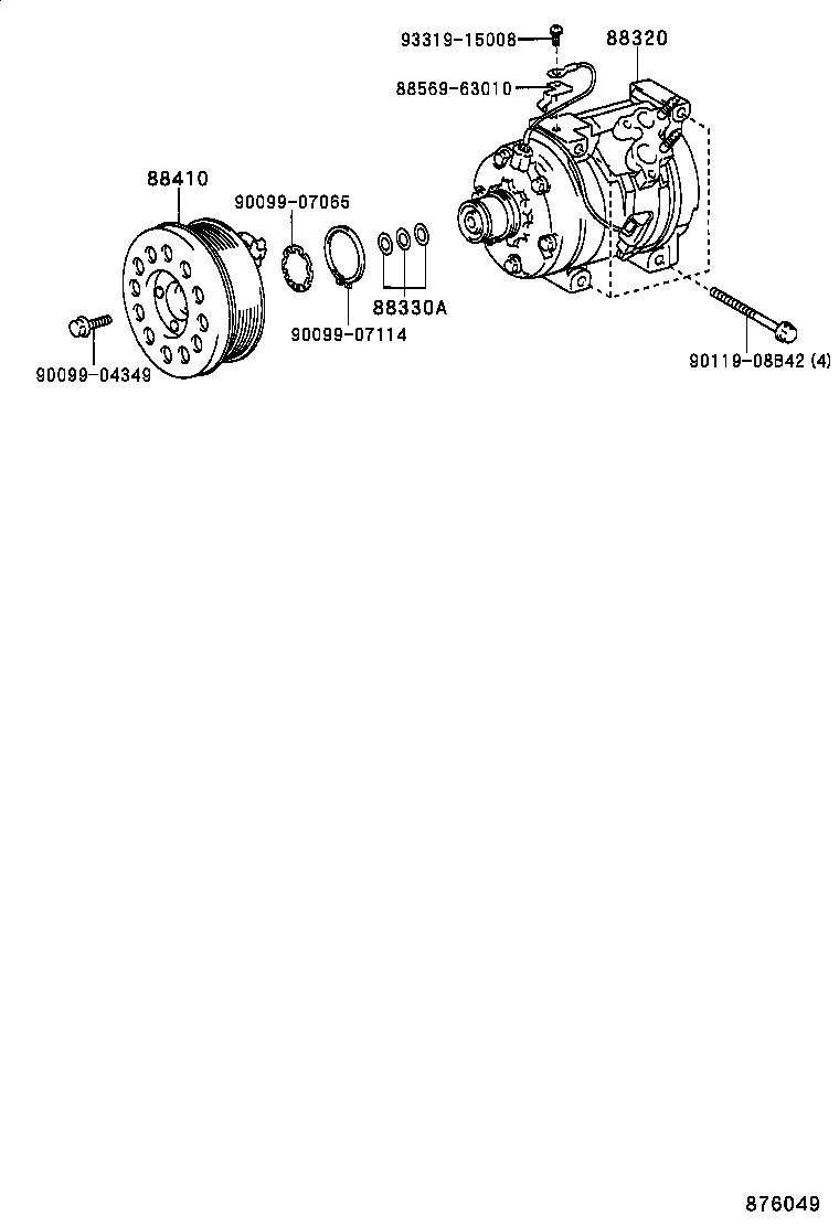  LAND CRUISER 120 |  HEATING AIR CONDITIONING COMPRESSOR