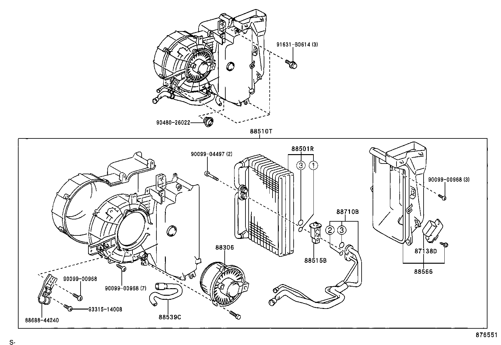  PICNIC AVENSIS VERSO |  HEATING AIR CONDITIONING COOLER UNIT