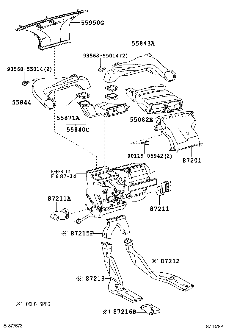  YARIS JPP |  HEATING AIR CONDITIONING CONTROL AIR DUCT