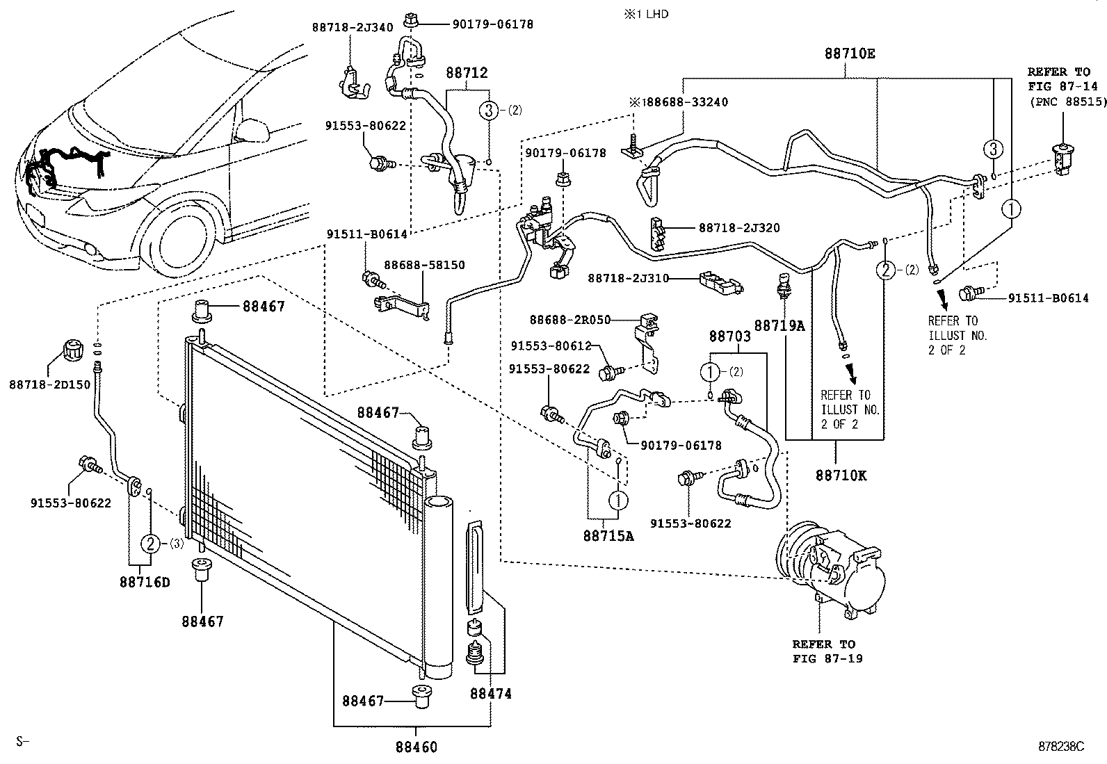  PREVIA TARAGO |  HEATING AIR CONDITIONING COOLER PIPING