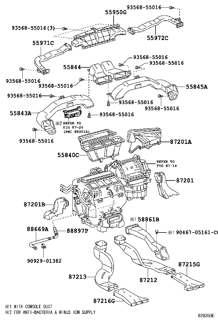  CAMRY |  HEATING AIR CONDITIONING CONTROL AIR DUCT