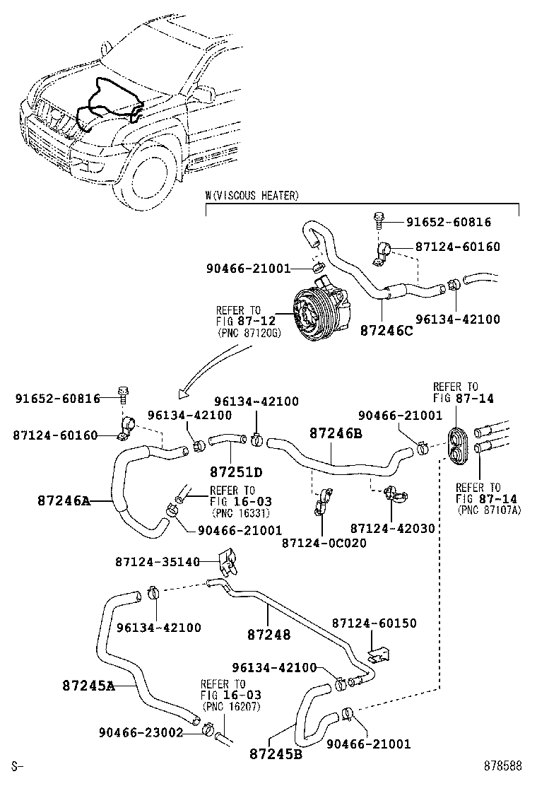  LAND CRUISER 120 |  HEATING AIR CONDITIONING WATER PIPING