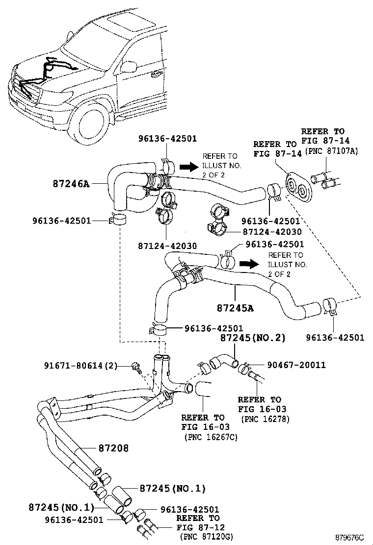  LAND CRUISER 200 202 |  HEATING AIR CONDITIONING WATER PIPING