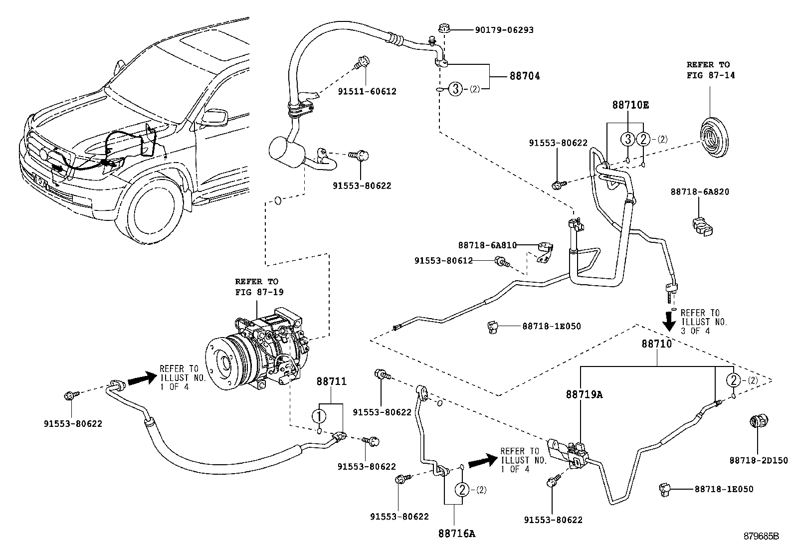  LAND CRUISER 200 202 |  HEATING AIR CONDITIONING COOLER PIPING