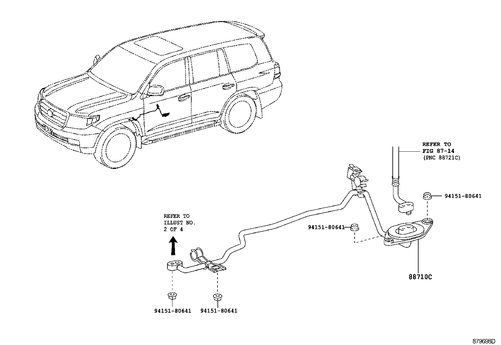  LAND CRUISER 200 202 |  HEATING AIR CONDITIONING COOLER PIPING