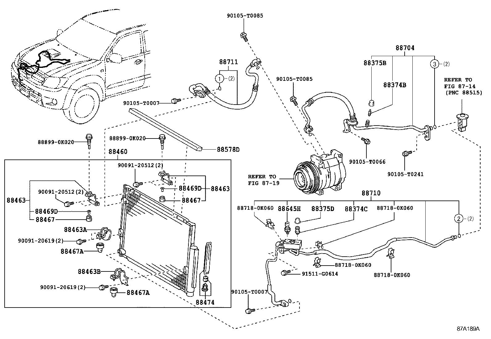  HILUX |  HEATING AIR CONDITIONING COOLER PIPING