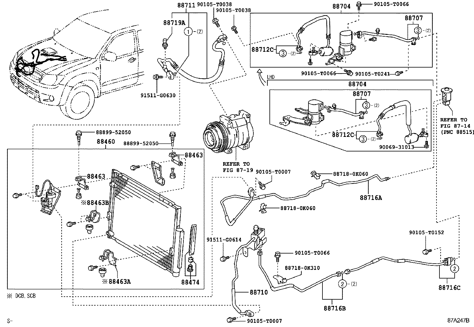  HILUX |  HEATING AIR CONDITIONING COOLER PIPING