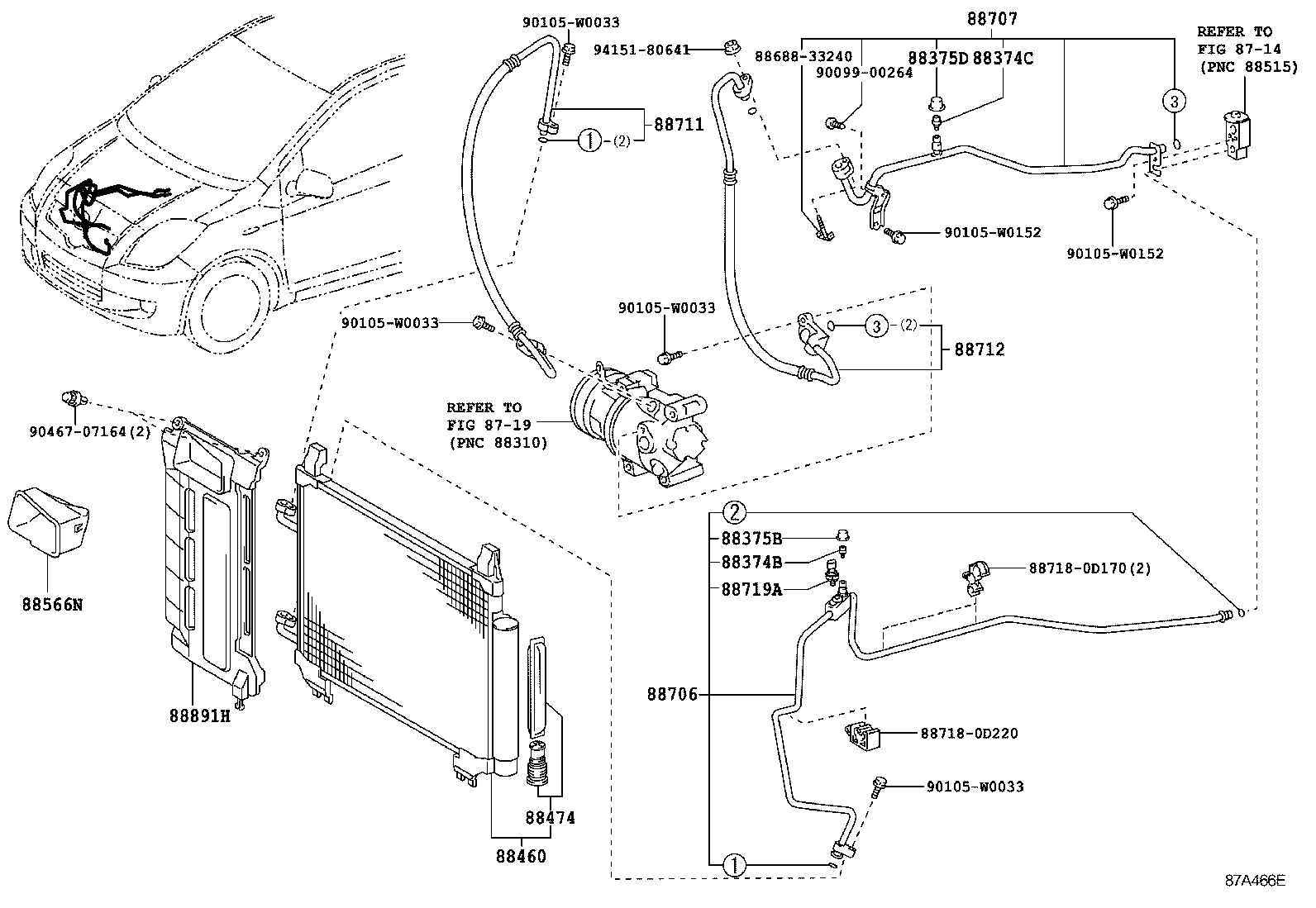  YARIS FRP |  HEATING AIR CONDITIONING COOLER PIPING