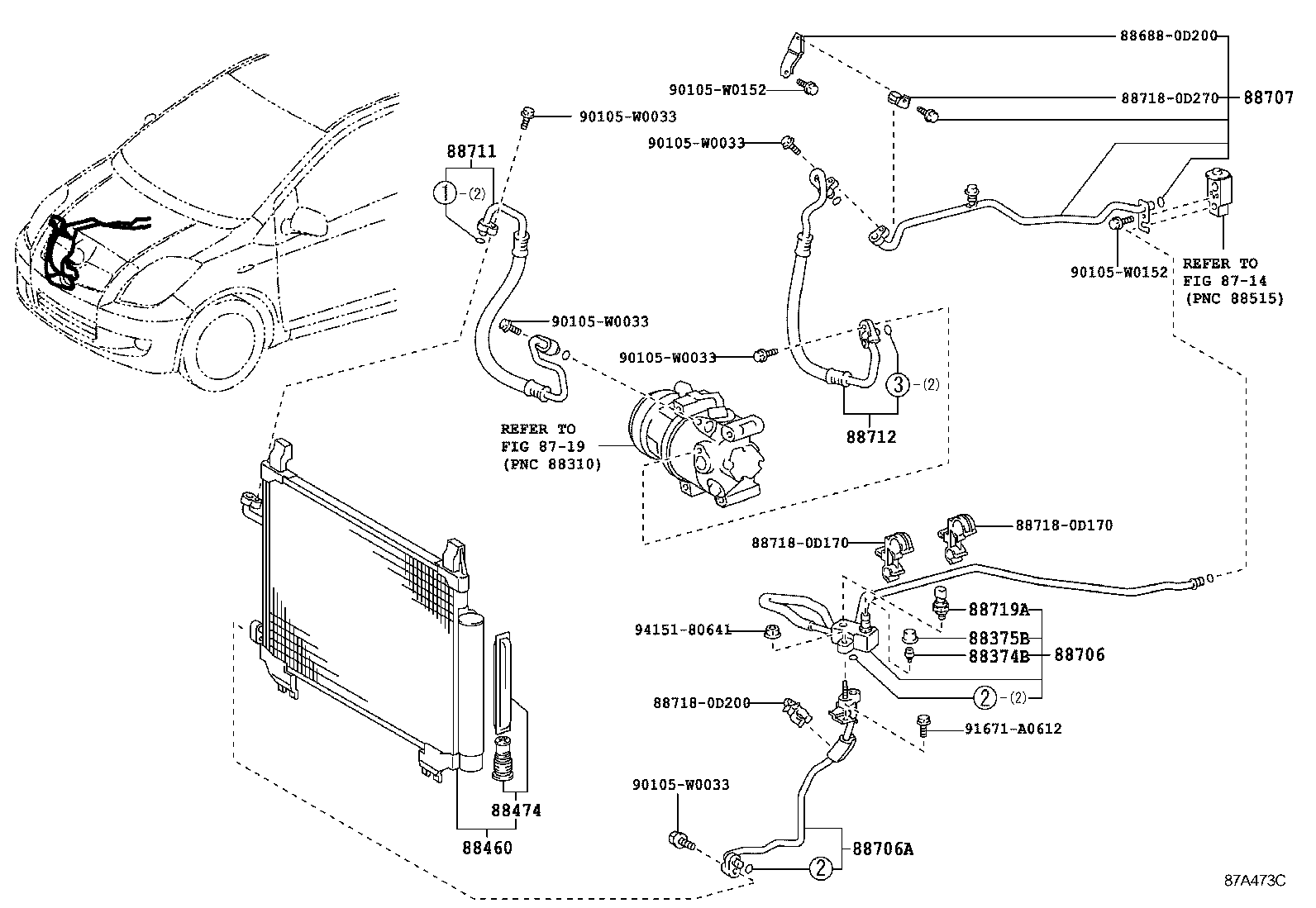 YARIS FRP |  HEATING AIR CONDITIONING COOLER PIPING