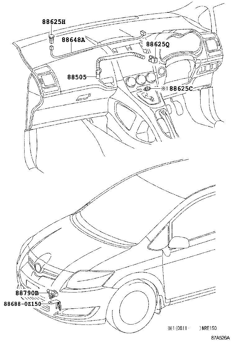  AURIS HYBRID UKP |  HEATING AIR CONDITIONING CONTROL AIR DUCT