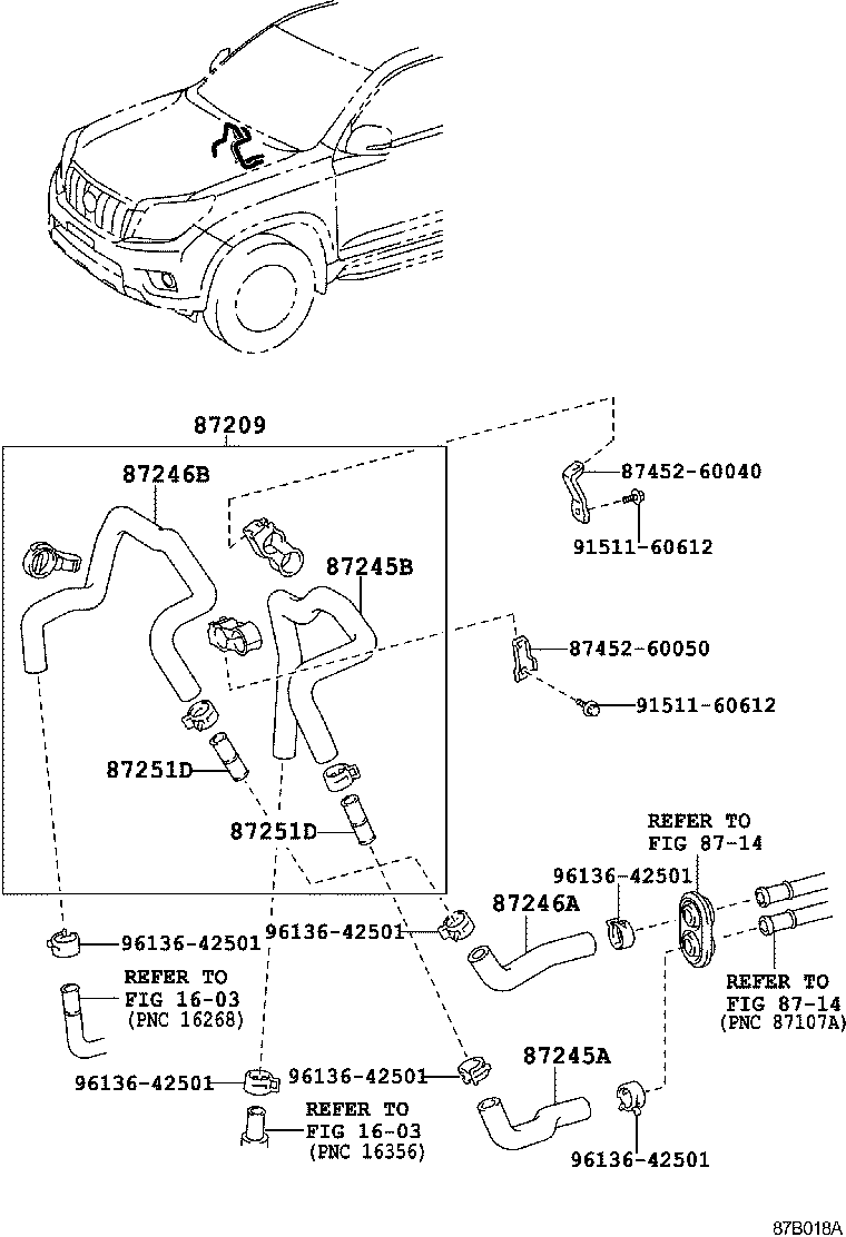  LAND CRUISER 150 |  HEATING AIR CONDITIONING WATER PIPING