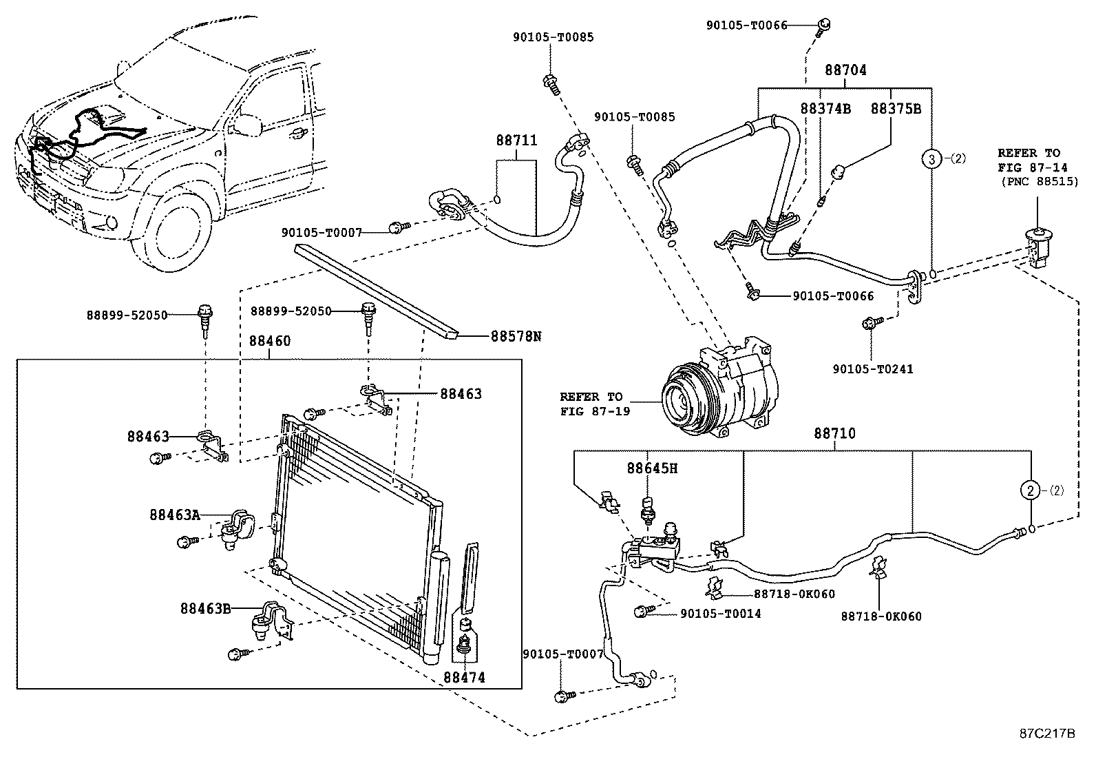  HILUX |  HEATING AIR CONDITIONING COOLER PIPING