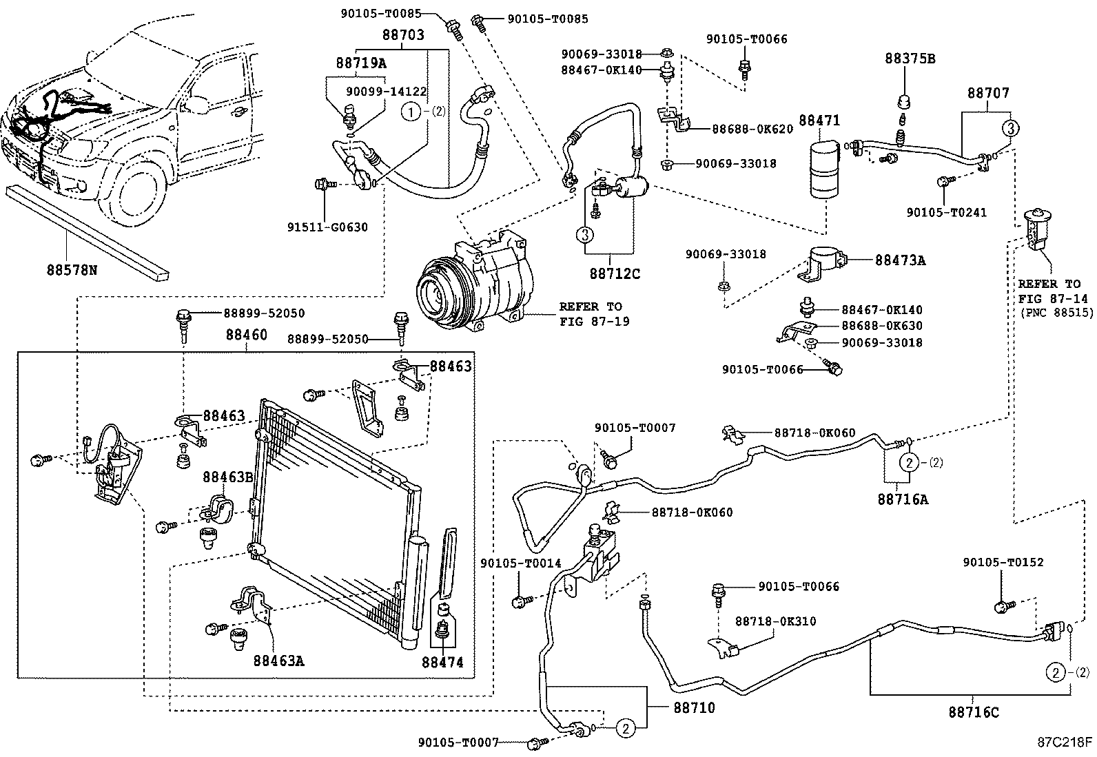  HILUX |  HEATING AIR CONDITIONING COOLER PIPING