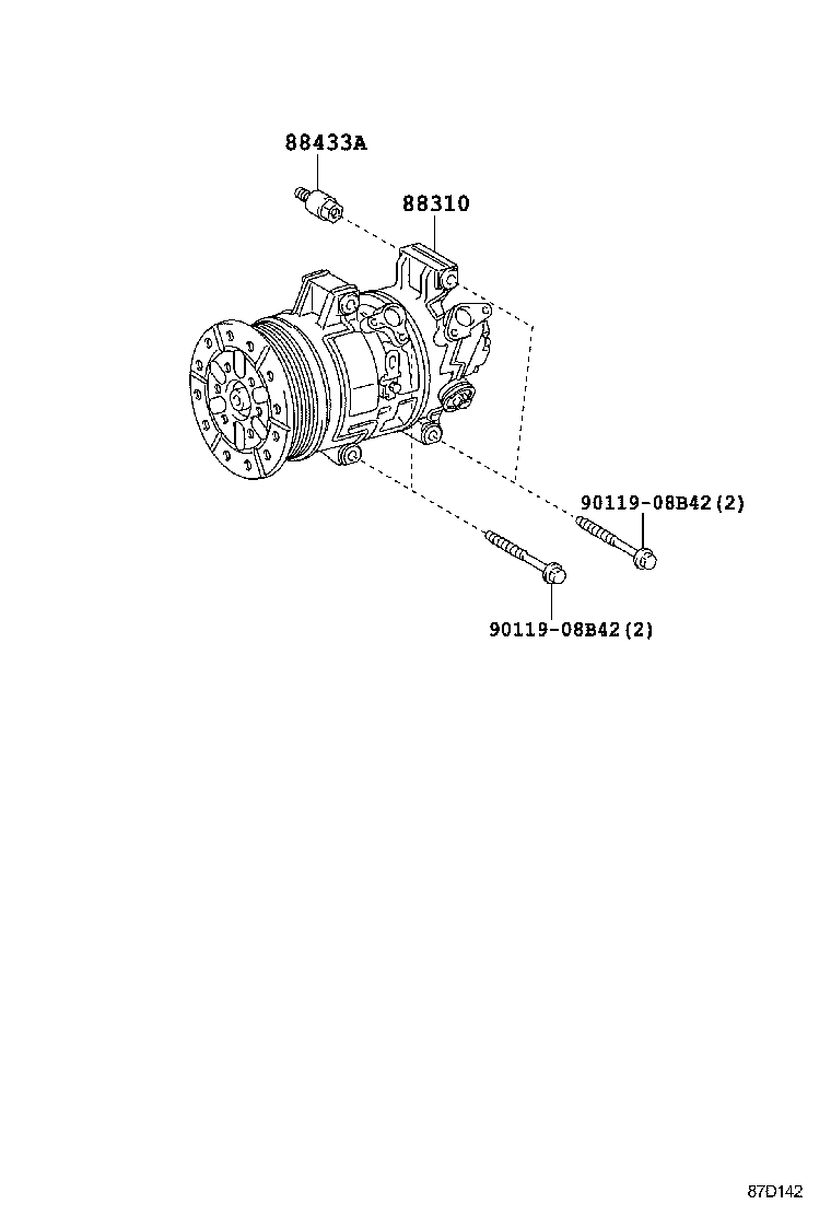  AVENSIS |  HEATING AIR CONDITIONING COMPRESSOR