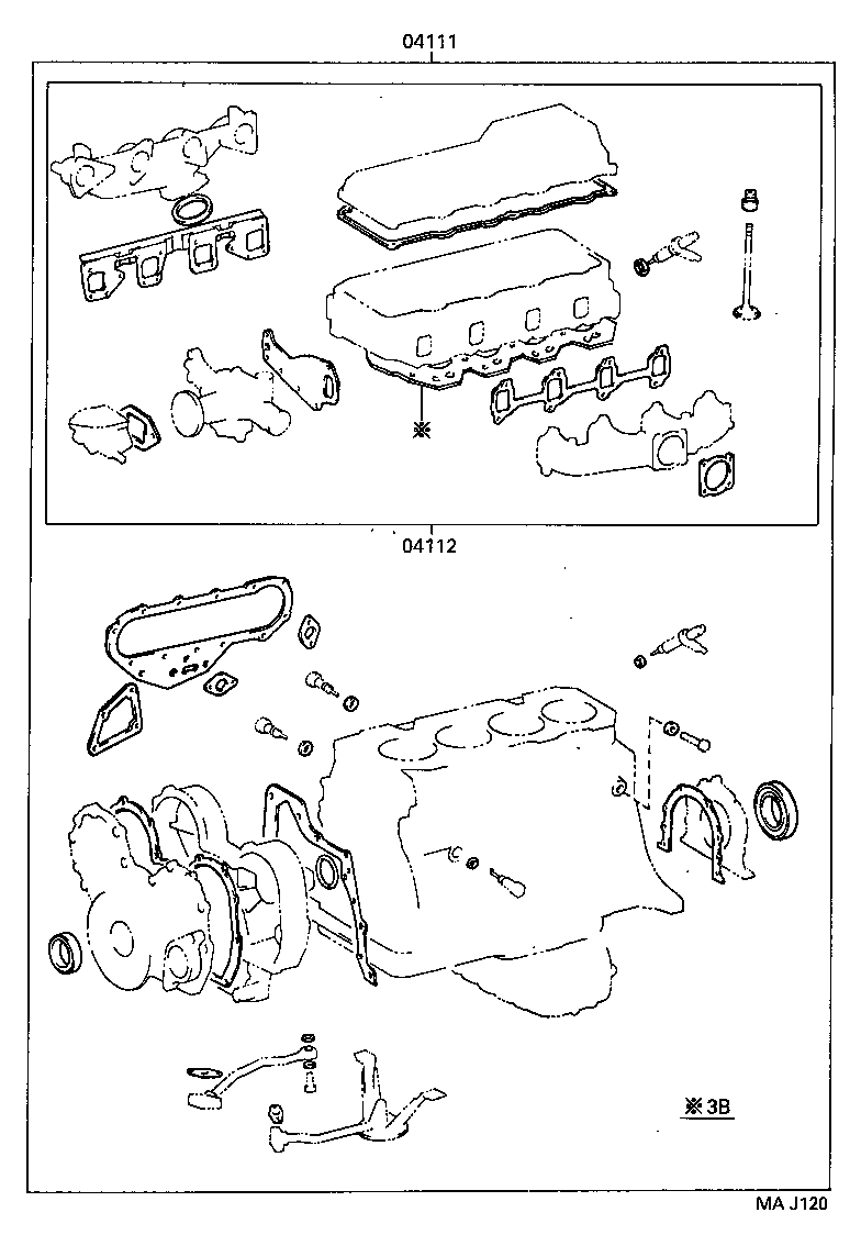  COASTER |  ENGINE OVERHAUL GASKET KIT