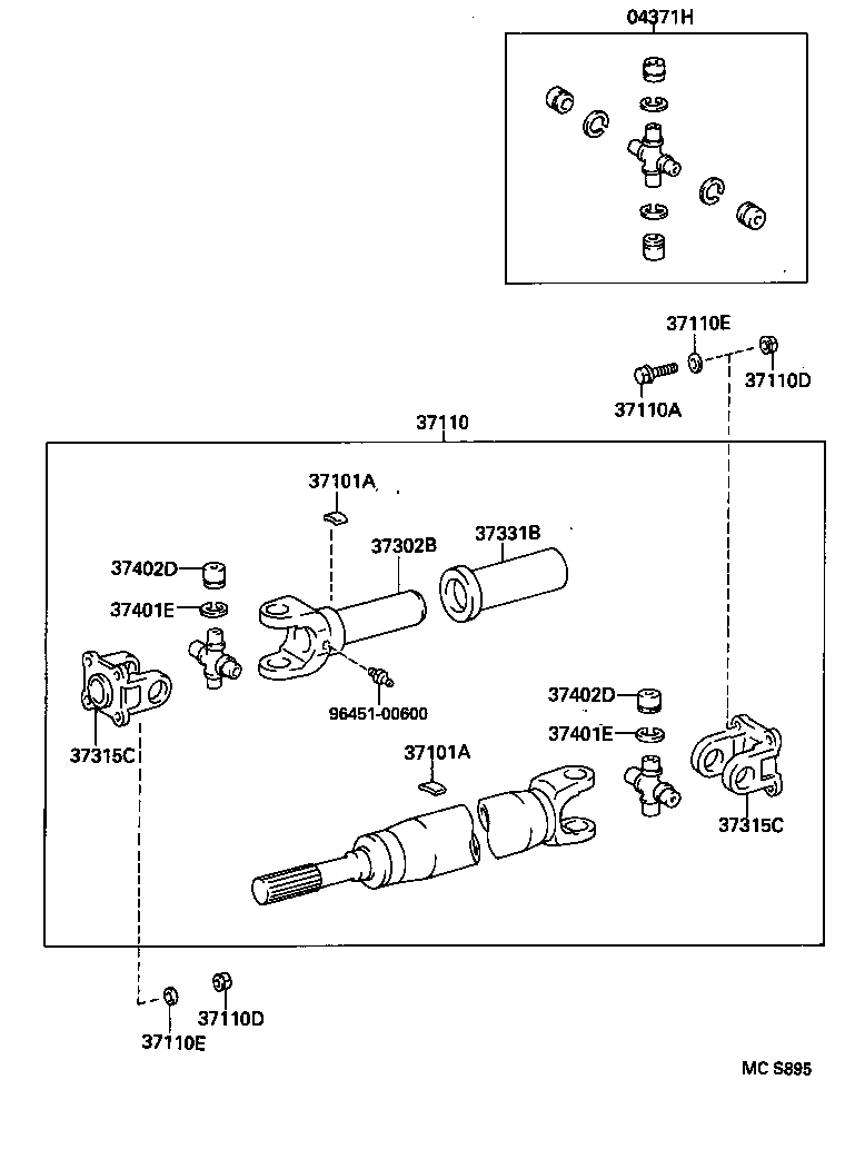  DYNA 150 |  PROPELLER SHAFT UNIVERSAL JOINT