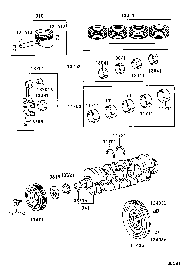  COROLLA VERSO |  CRANKSHAFT PISTON