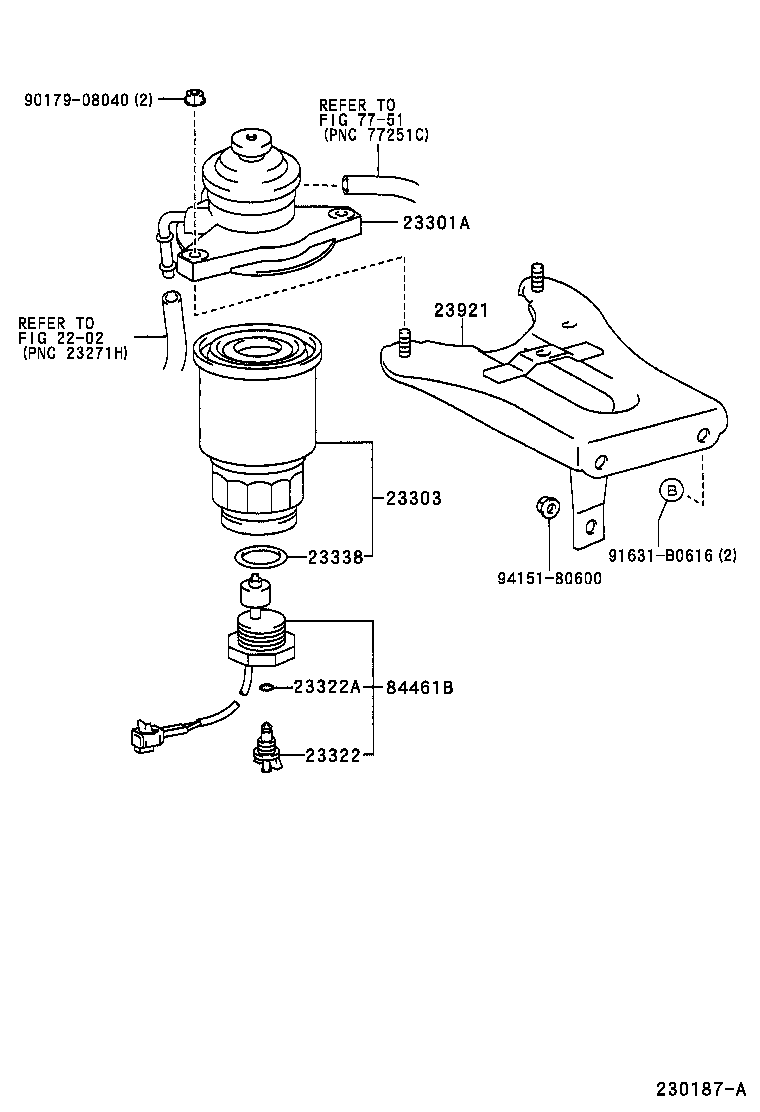 TOYOTA RAV4CLA21LAWMNYW TOOLENGINEFUEL FUEL FILTER Japan Parts EU