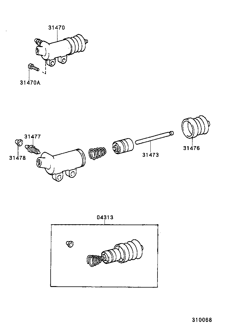  HIACE VAN COMUTER |  CLUTCH RELEASE CYLINDER