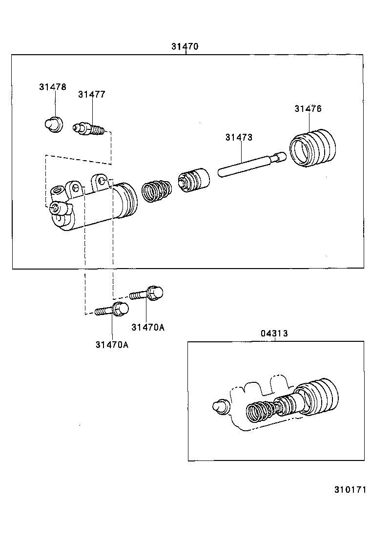  HIACE HIACE S B V |  CLUTCH RELEASE CYLINDER