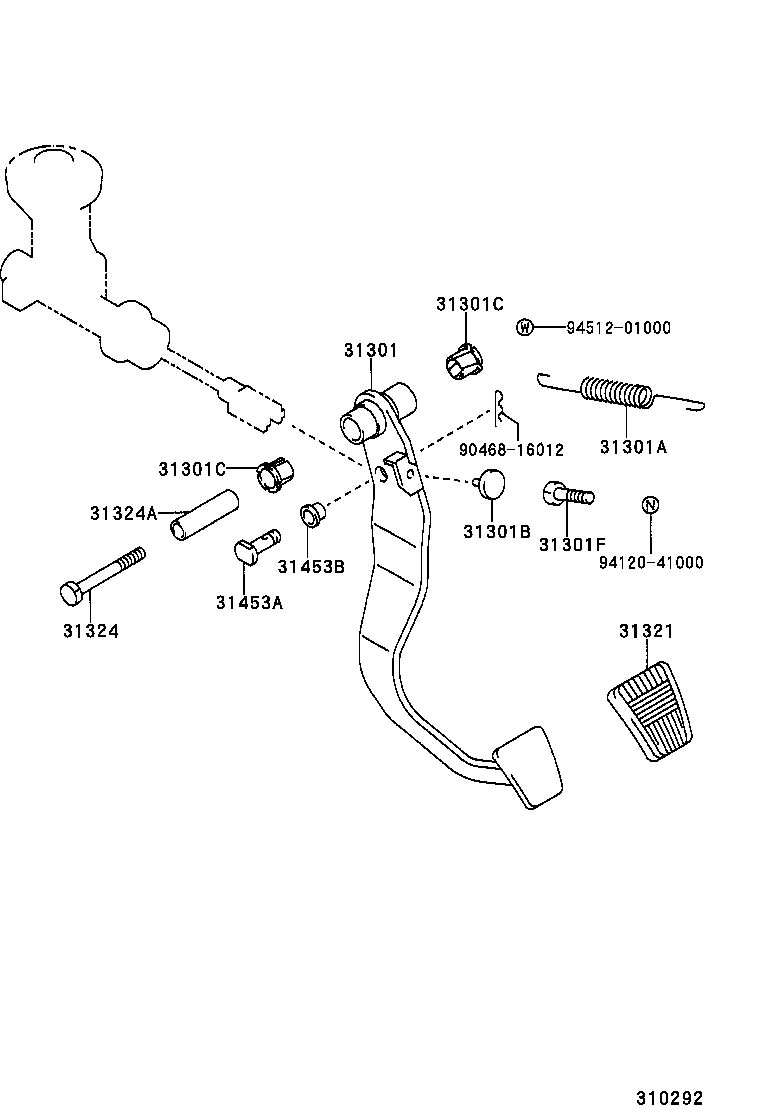  HILUX VWP |  CLUTCH PEDAL FLEXIBLE HOSE