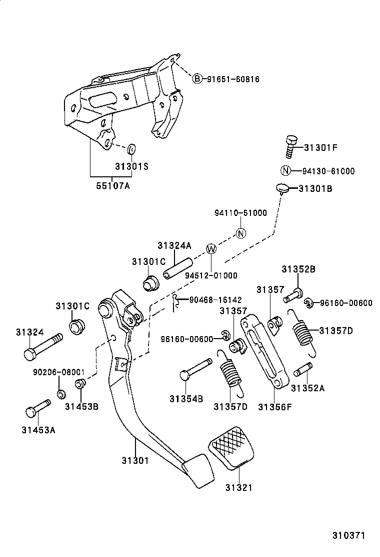  AVENSIS |  CLUTCH PEDAL FLEXIBLE HOSE