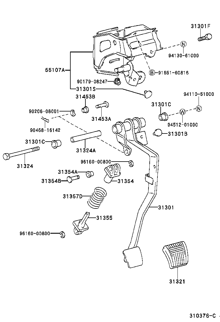  AVENSIS |  CLUTCH PEDAL FLEXIBLE HOSE