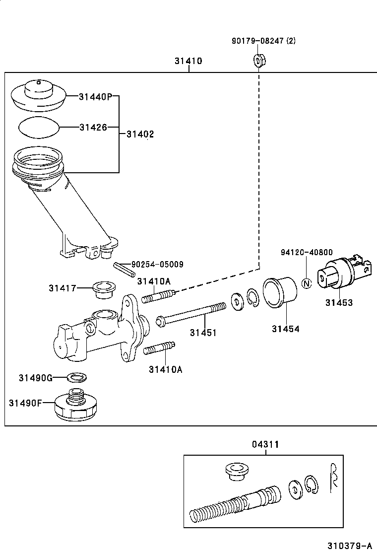  AVENSIS |  CLUTCH MASTER CYLINDER