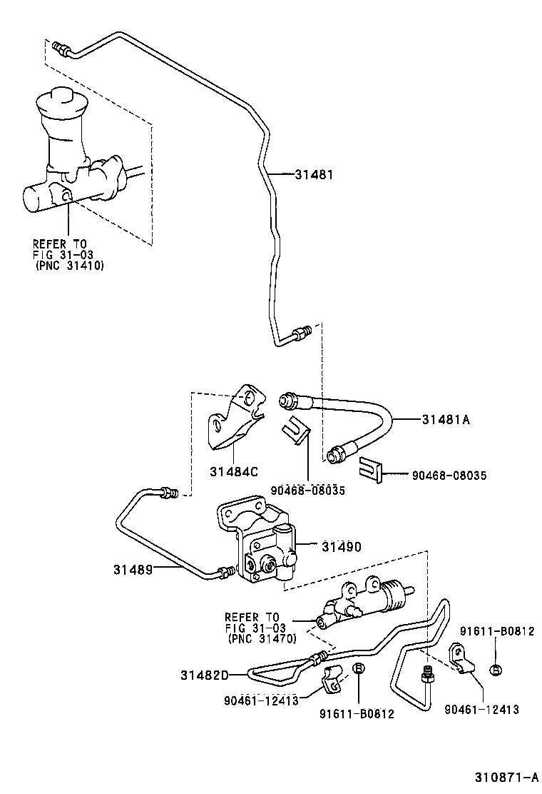  HILUX |  CLUTCH PEDAL FLEXIBLE HOSE