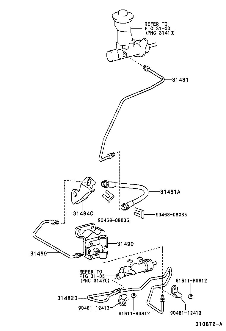  HILUX |  CLUTCH PEDAL FLEXIBLE HOSE