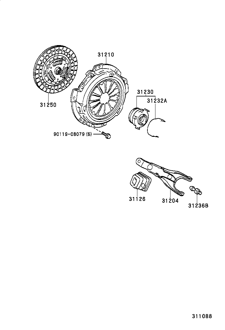  YARIS FRP |  CLUTCH RELEASE FORK