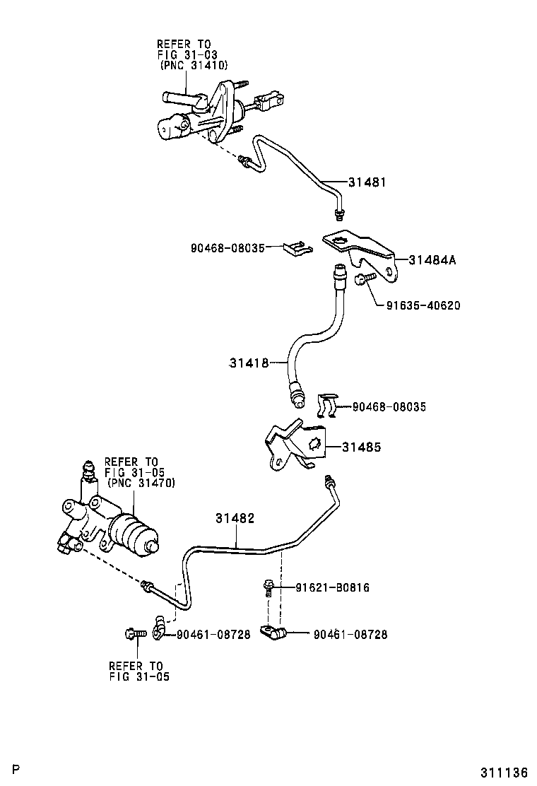  YARIS FRP |  CLUTCH PEDAL FLEXIBLE HOSE