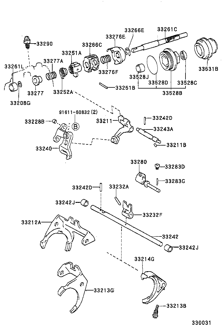  CAMRY JPP |  GEAR SHIFT FORK LEVER SHAFT MTM