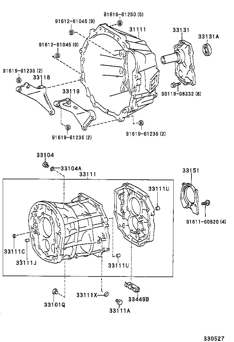  HILUX JPP |  CLUTCH HOUSING TRANSMISSION CASE MTM