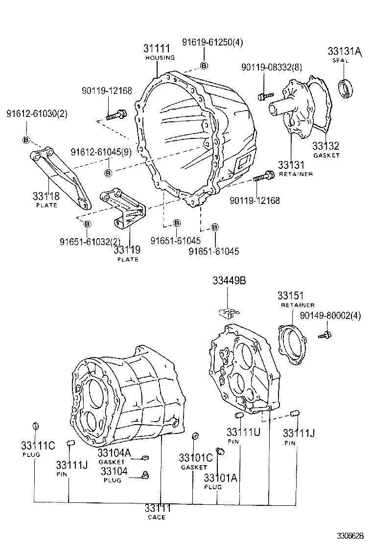  HILUX |  CLUTCH HOUSING TRANSMISSION CASE MTM