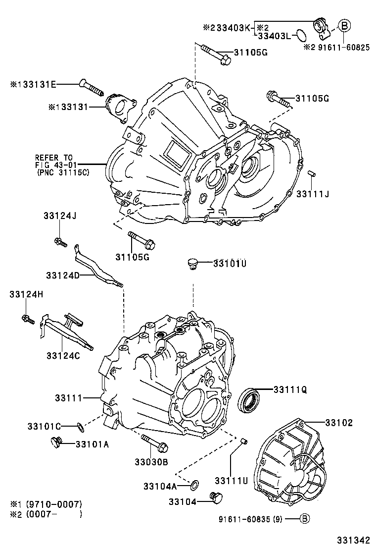  AVENSIS |  CLUTCH HOUSING TRANSMISSION CASE MTM