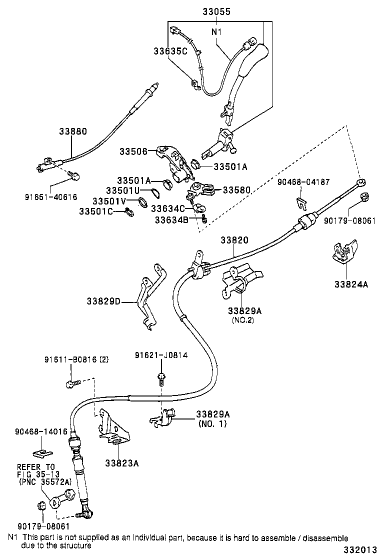  YARIS ECHO VERSO |  CONTROL SHAFT CROSSSHAFT