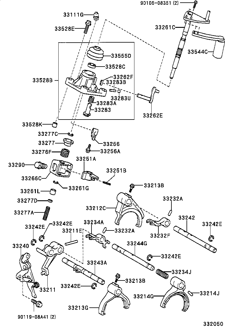  YARIS FRP |  GEAR SHIFT FORK LEVER SHAFT MTM