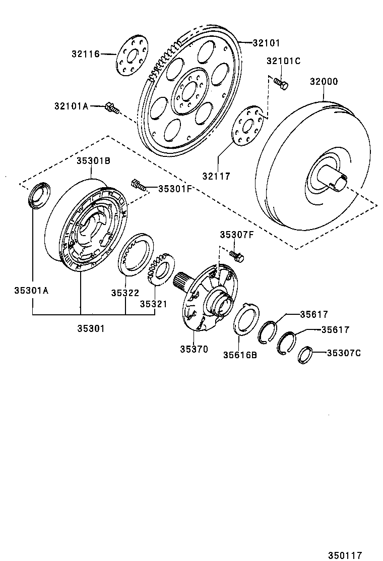 AVENSIS | TORQUE CONVERTER FRONT OIL PUMP CHAIN ATM