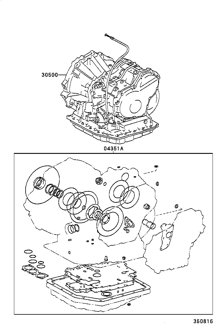 AVENSIS | TRANSAXLE OR TRANSMISSION ASSY GASKET KIT ATM