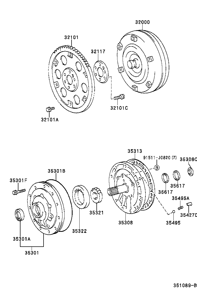  LAND CRUISER 100 |  TORQUE CONVERTER FRONT OIL PUMP CHAIN ATM